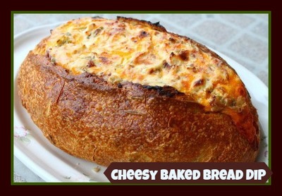 ​Cheesy Baked Bread Dip