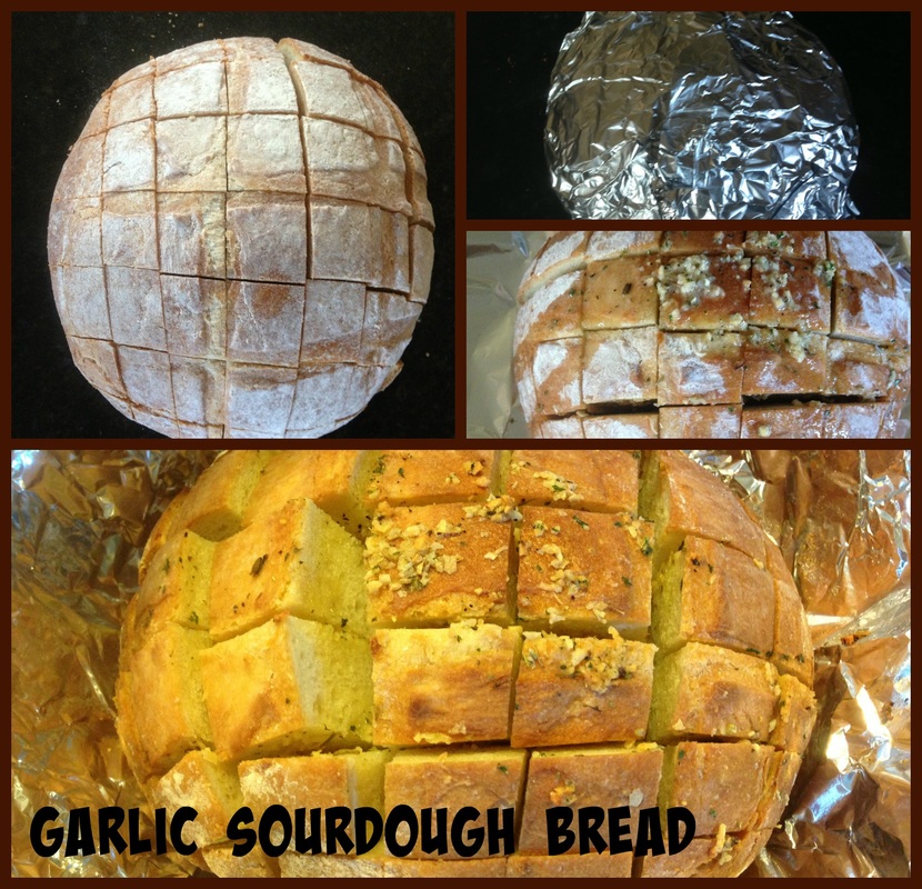 Pull-Apart Garlic Sourdough Bread