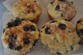 Homemade easy blueberry muffins