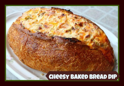 Cheesy Garlic Baked Bread Dip Recipe