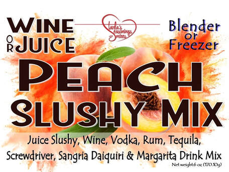 Peach wine slushy mix or Peach juice slushy mix, Sangria slushy mix